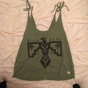 Olive Green Billabong tank top